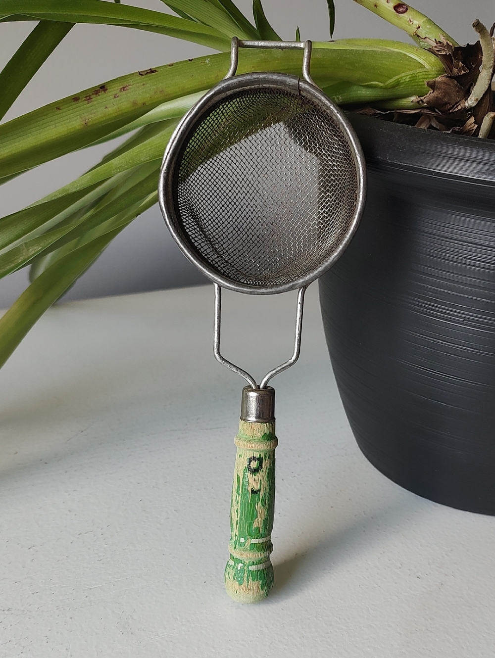 Androck Made In Canada Vintage Strainer With A Wooden Handle